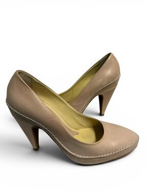 MARNI Whipstitch Platform Pumps Nude Size 38/US 8